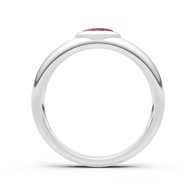 Ova Cut Gemstone Bezel Set Signet