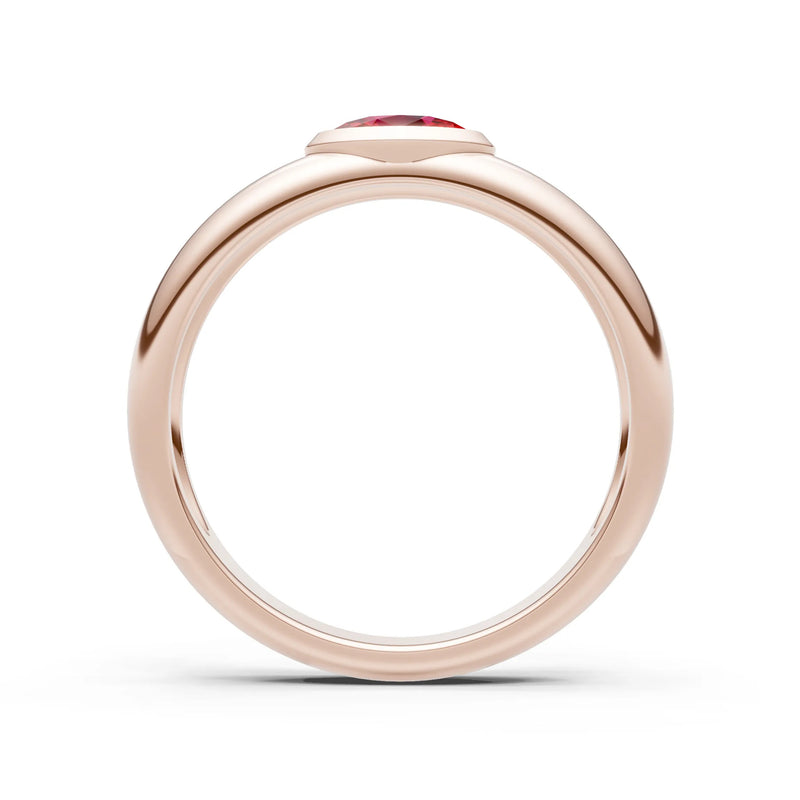 Ova Cut Gemstone Bezel Set Signet
