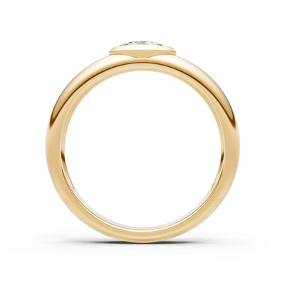 Ova Cut Gemstone Bezel Set Signet