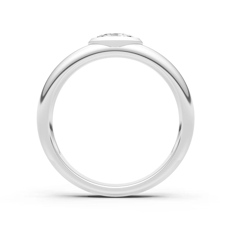 Ova Cut Gemstone Bezel Set Signet