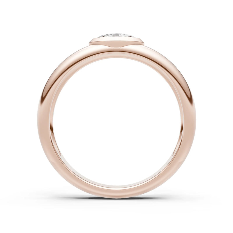 Ova Cut Gemstone Bezel Set Signet