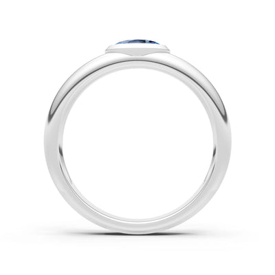 Ova Cut Gemstone Bezel Set Signet