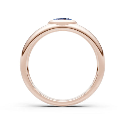 Ova Cut Gemstone Bezel Set Signet
