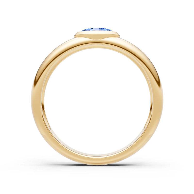 Ova Cut Gemstone Bezel Set Signet