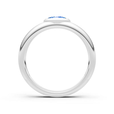 Ova Cut Gemstone Bezel Set Signet