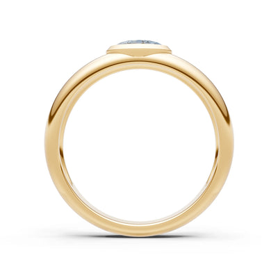 Ova Cut Gemstone Bezel Set Signet