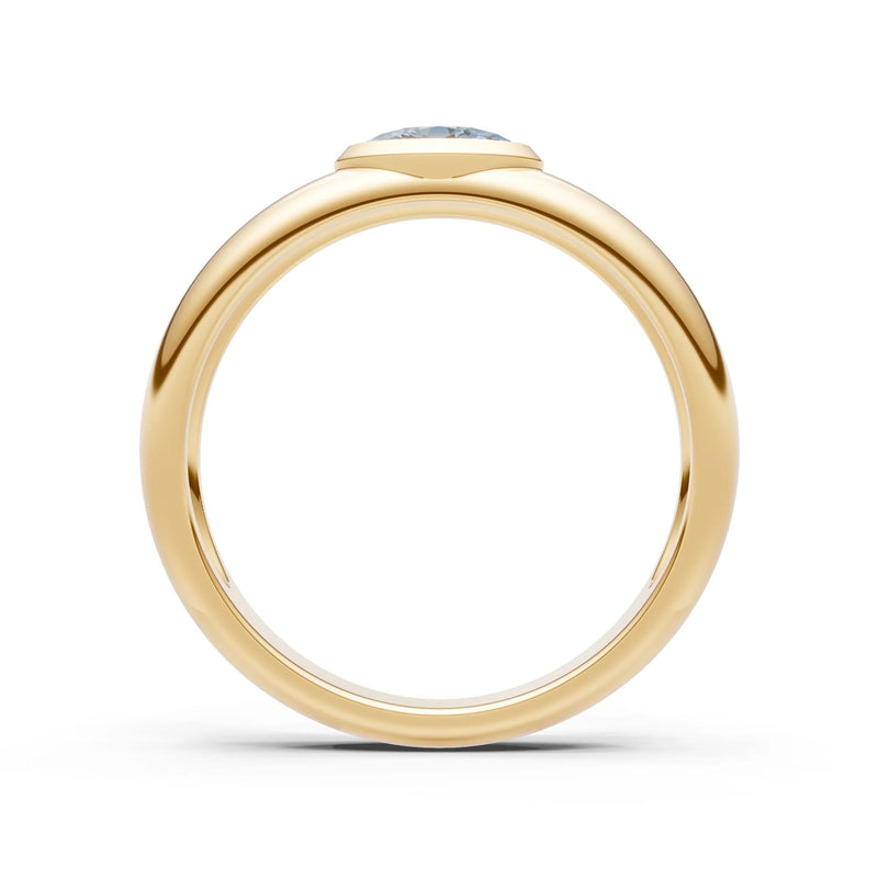 Ova Cut Gemstone Bezel Set Signet