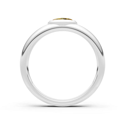 Ova Cut Gemstone Bezel Set Signet