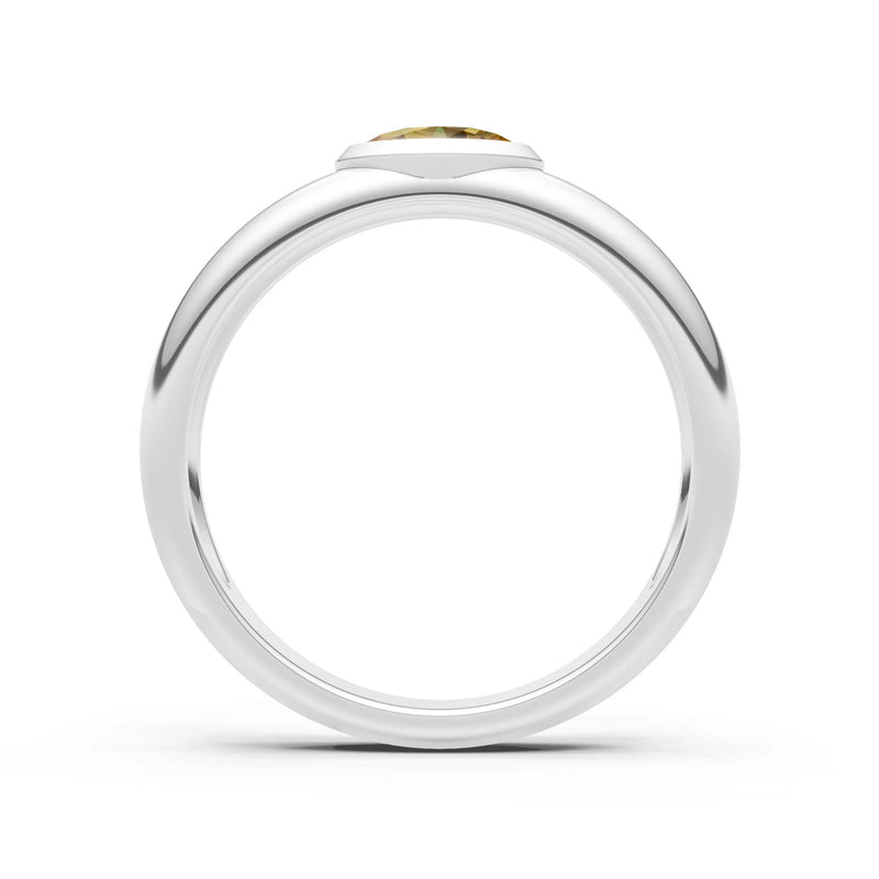 Ova Cut Gemstone Bezel Set Signet