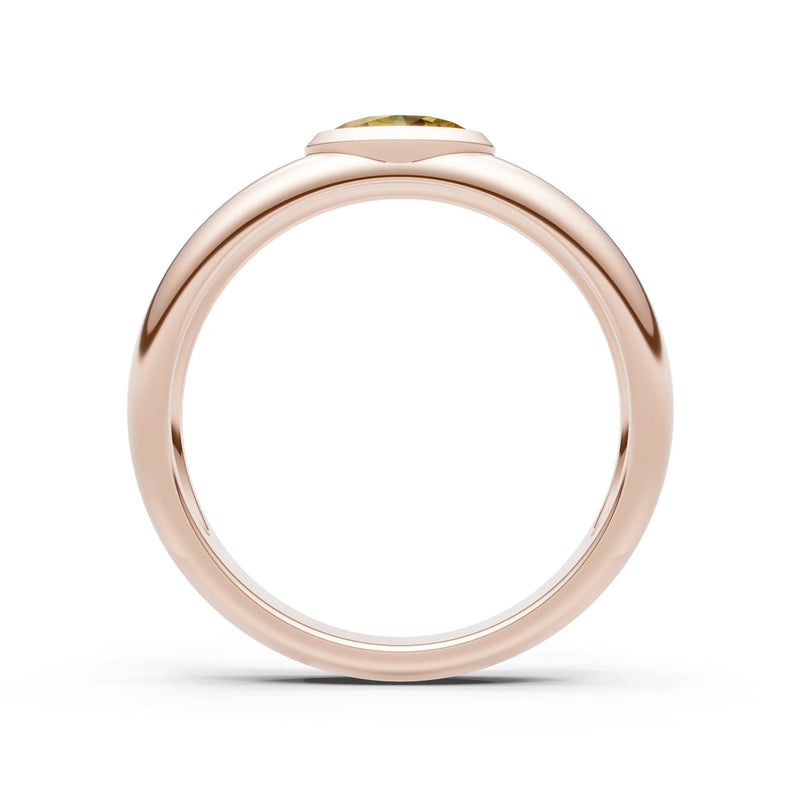 Ova Cut Gemstone Bezel Set Signet