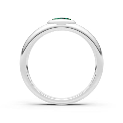 Ova Cut Gemstone Bezel Set Signet