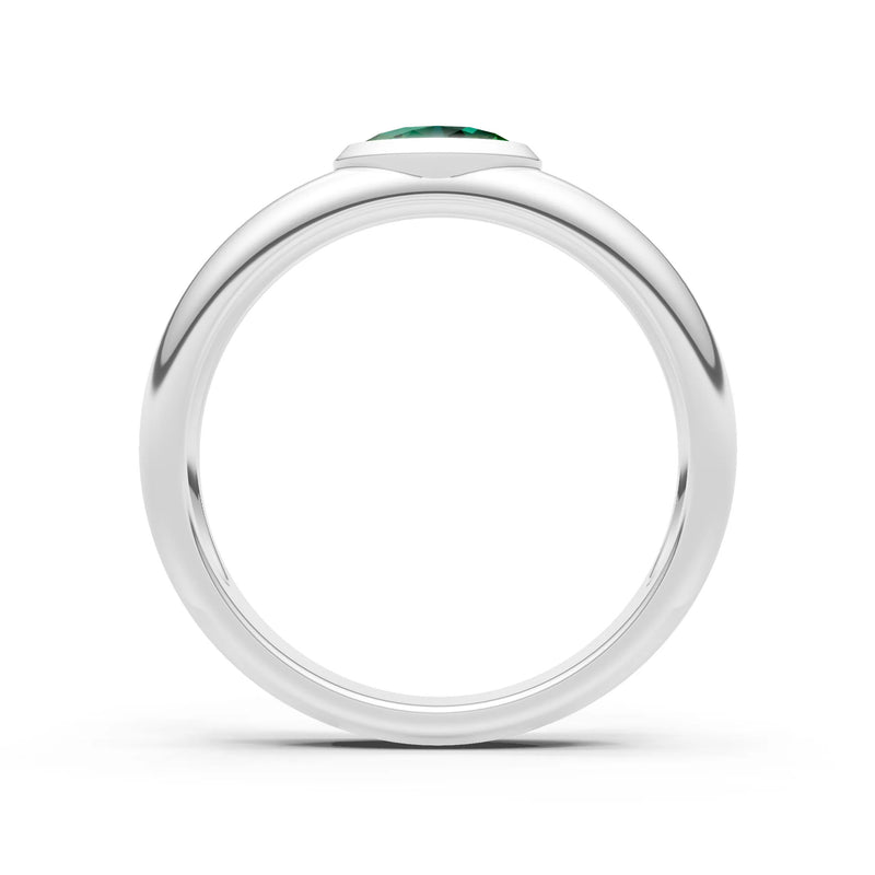 Ova Cut Gemstone Bezel Set Signet