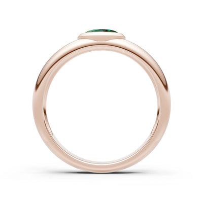Ova Cut Gemstone Bezel Set Signet