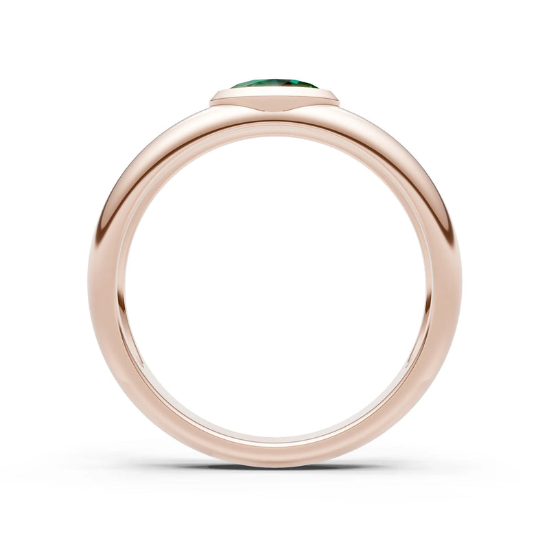Ova Cut Gemstone Bezel Set Signet