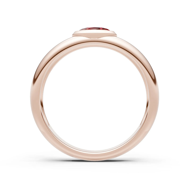 Ova Cut Gemstone Bezel Set Signet