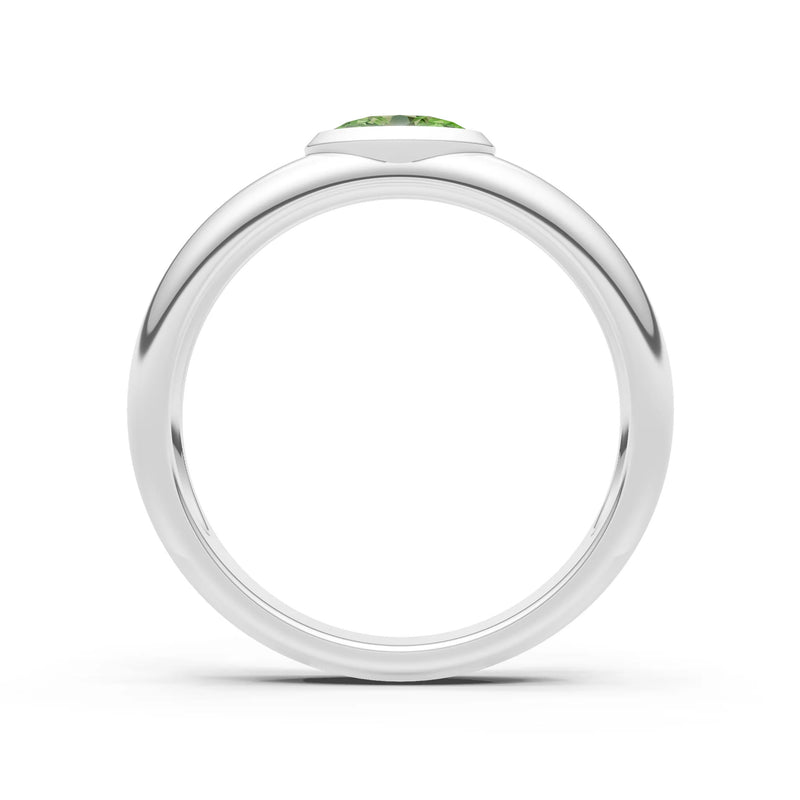 Ova Cut Gemstone Bezel Set Signet