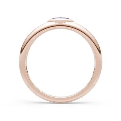 Marquise Cut Bezel Set Signet