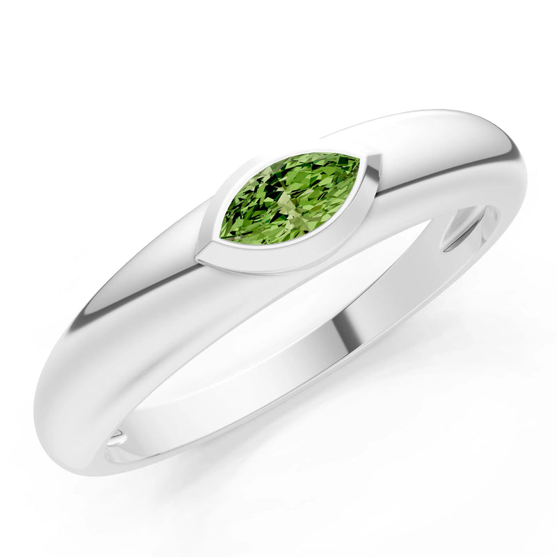 Marquise Cut Bezel Set Signet