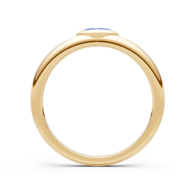 Marquise Cut Bezel Set Signet
