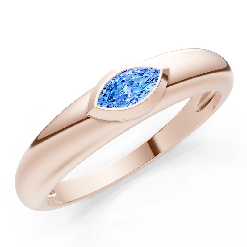 Marquise Cut Bezel Set Signet