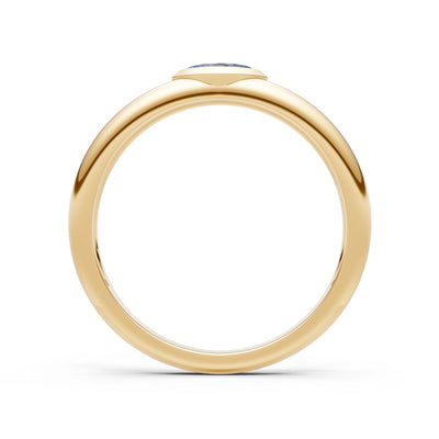 Marquise Cut Bezel Set Signet