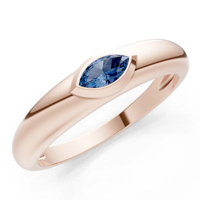 Marquise Cut Bezel Set Signet
