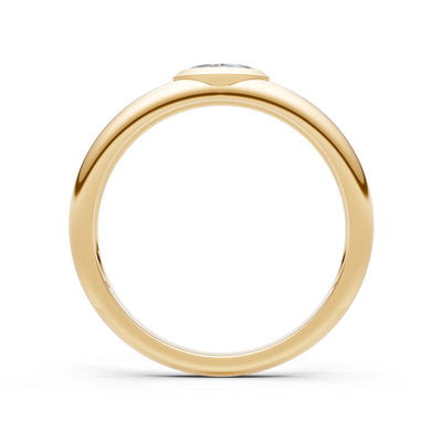 Marquise Cut Bezel Set Signet