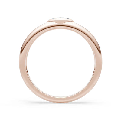 Marquise Cut Bezel Set Signet