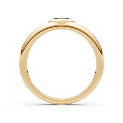 Marquise Cut Bezel Set Signet
