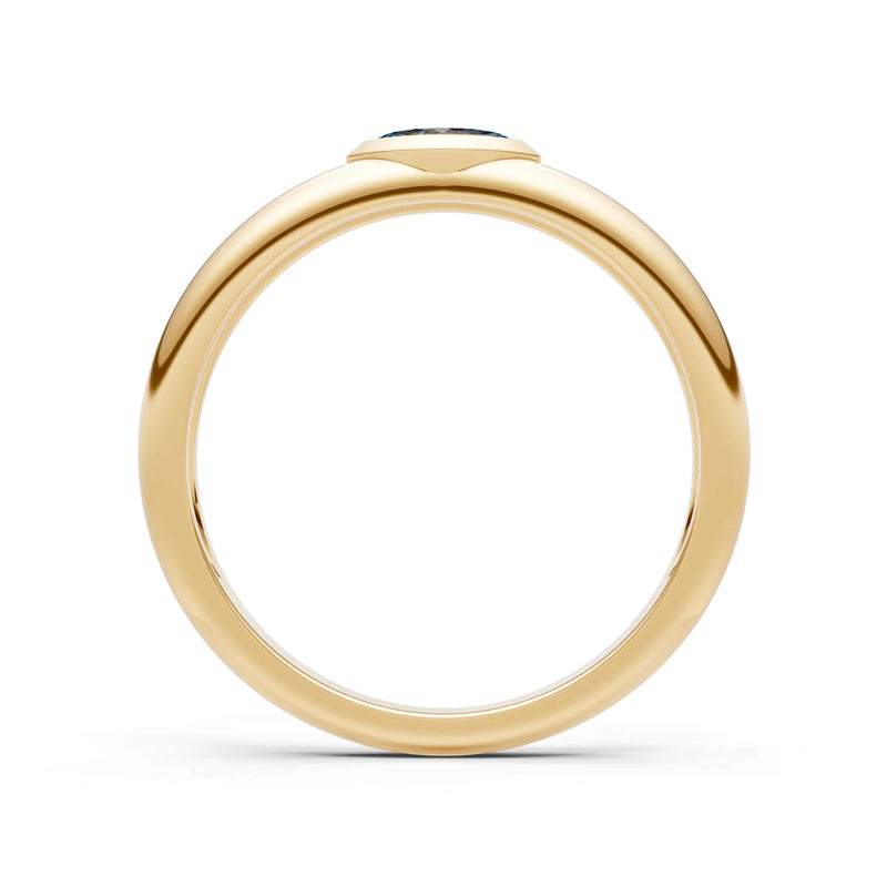 Marquise Cut Bezel Set Signet
