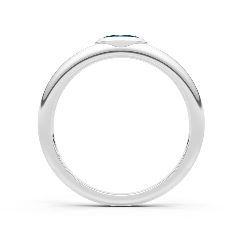 Marquise Cut Bezel Set Signet