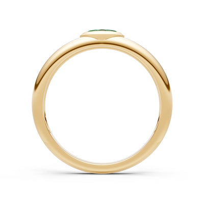 Marquise Cut Bezel Set Signet