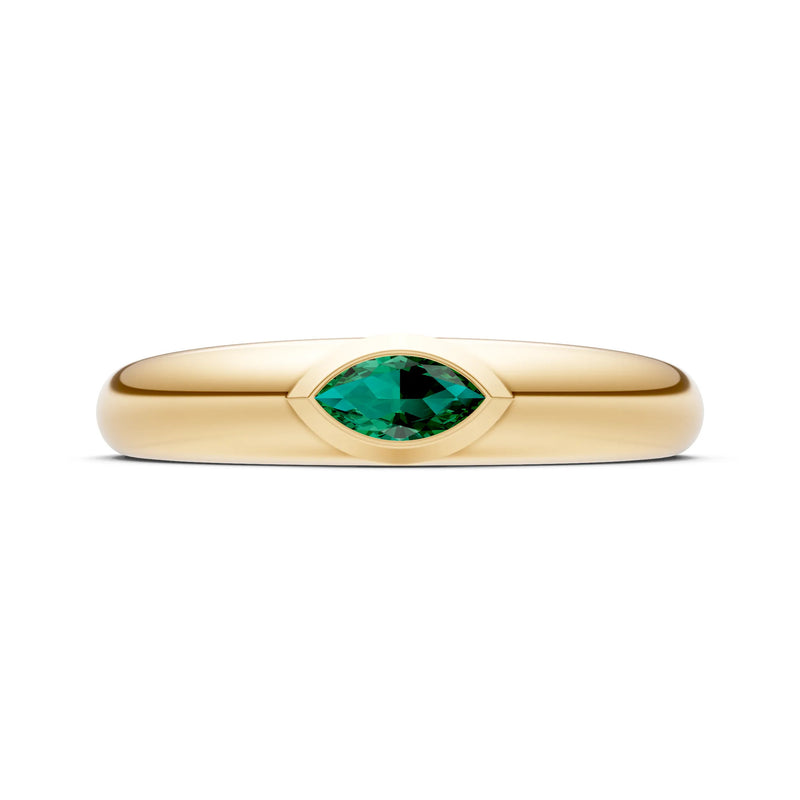 Marquise Cut Bezel Set Signet
