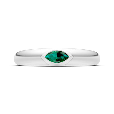 Marquise Cut Bezel Set Signet