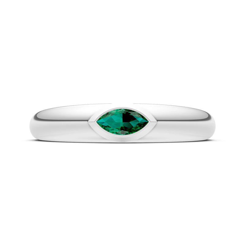 Marquise Cut Bezel Set Signet