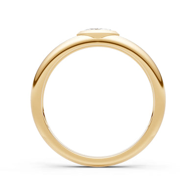 Marquise Cut Bezel Set Signet