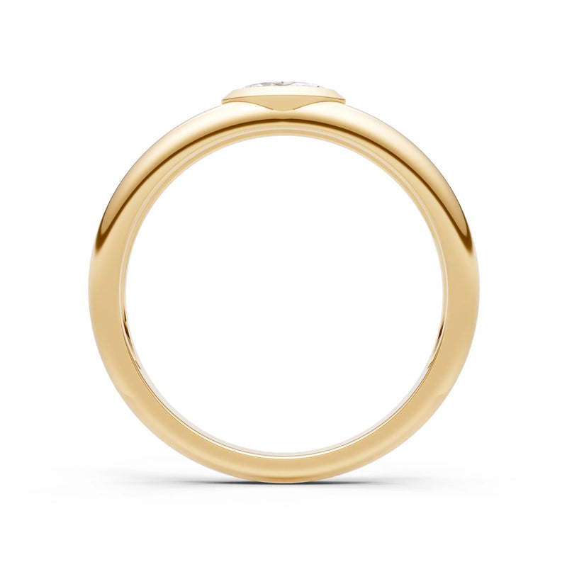 Marquise Cut Bezel Set Signet