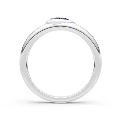 Bezel Set Signet - Pear