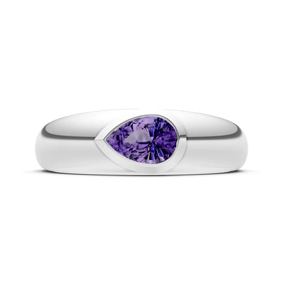 Bezel Set Signet - Pear