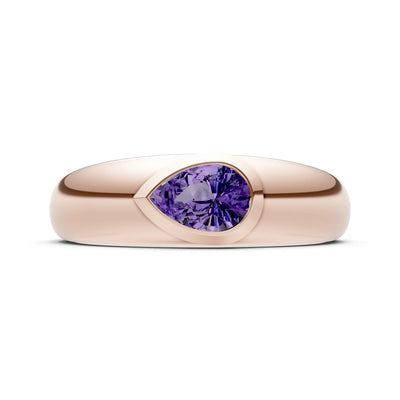 Bezel Set Signet - Pear