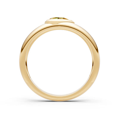 Bezel Set Signet - Pear