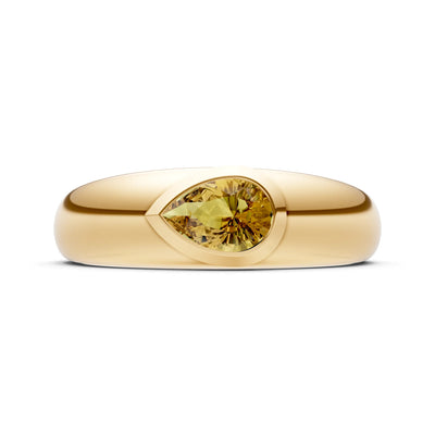 Bezel Set Signet - Pear