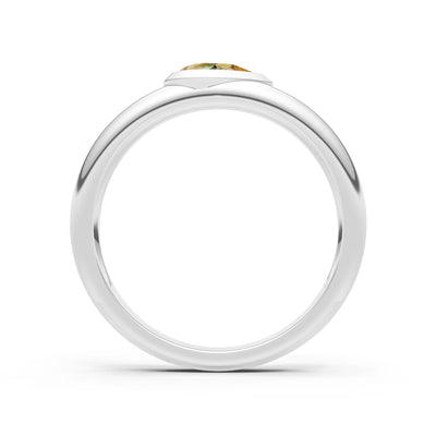 Bezel Set Signet - Pear