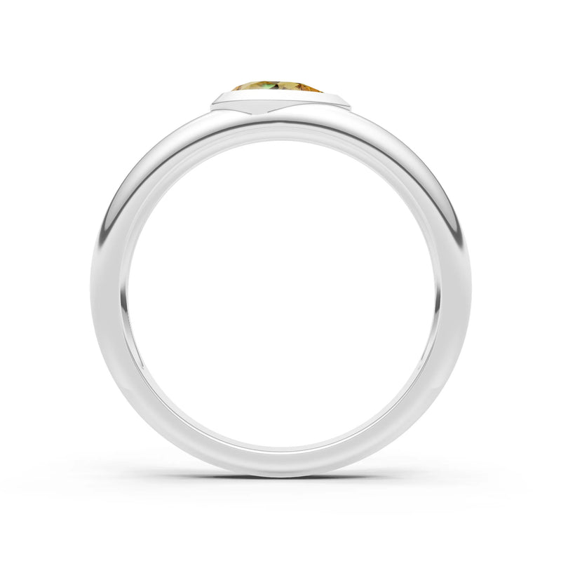 Bezel Set Signet - Pear