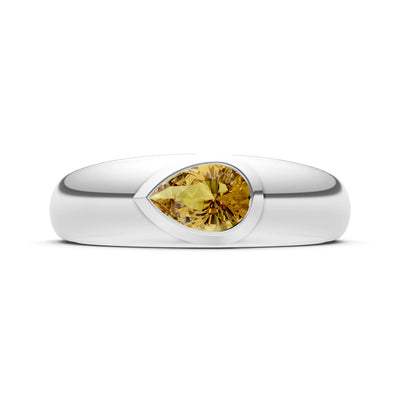 Bezel Set Signet - Pear