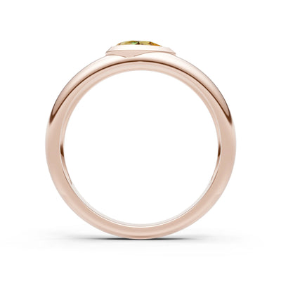 Bezel Set Signet - Pear