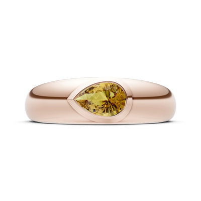 Bezel Set Signet - Pear