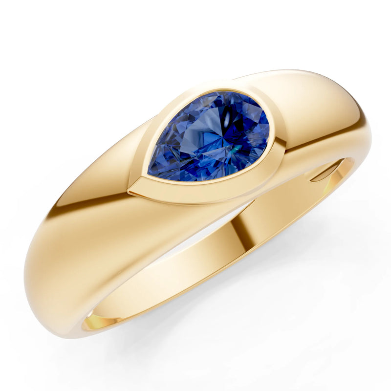 Bezel Set Signet - Pear