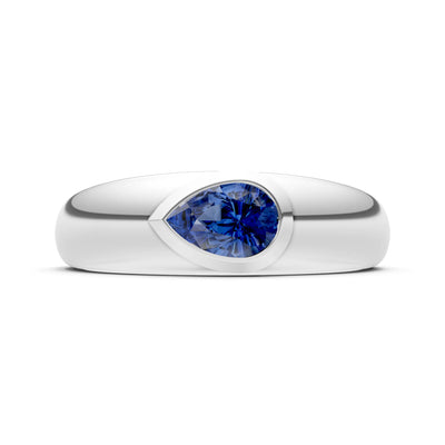 Bezel Set Signet - Pear