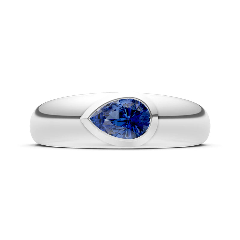 Bezel Set Signet - Pear